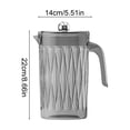 thumbnail image 3 of Large Cold Water Pitcher with Lid, Thick Plastic Iced Tea Jug, Diamond Pattern, Shatterproof, for Home or Office Fridge, 3 of 6