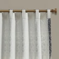 thumbnail image 3 of INK+IVY Mila Cotton Printed Curtain Panel with Chenille detail and Lining - 84" - Navy, 3 of 7