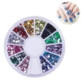 thumbnail image 2 of HZKAICUN 4 Boxes Nail Art Decoration DIY Glitter Nail Decoration Rhinestone 3D Round Nail Art Rhinestone Nail Art Decor Accessories Nail Art Decorations Colourful Gemstones Rhinestones, 2 of 9