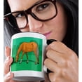 thumbnail image 2 of 3drose, Grazing Palomino Horse, 11oz Two-tone Black Mug, 2 of 6