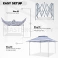 thumbnail image 5 of MASTERCANOPY 13 x 13ft Pop-up Canopy Tent with Auto Extending Eaves, Gray Two-Tone, 5 of 8
