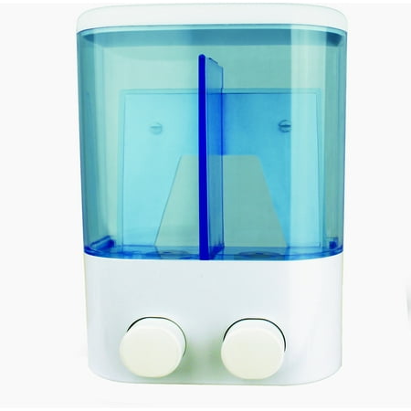 - Dual Soap Dispenser Push Button Wall Mount For Shower With Mount Hardware