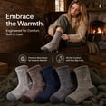 thumbnail image 3 of 10 Pairs Thermal Wool Blend Crew Socks, Men Women Polyester Thick Warm Marled Mid Calf Athletic Socks for Fall Winter Outdoor Daily Wear, 3 of 5