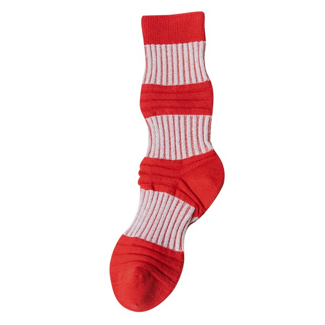 Bas Femme Automne et Hiver Mi-Mollet avec Plis et Contraste de Couleurs Mode Décontractée Chaussettes à Poil Bas