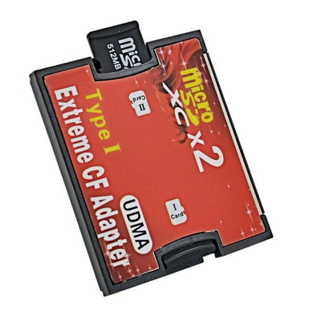 Red Dual Slot Micro SD SDHC SDXC TF to CF Adapter Hight Quality Micro SD to Extreme Compact Flash Type I Card