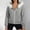 Gray, variant on Women's Faux Fur Trim Hooded Zip Up Jacket Cropped Long Sleeve Soft Fleece Hoodie Coat Casual Lightweight Outerwear Gray S