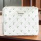 thumbnail image 3 of Bolsa de maquillaje acolchada de algodón bonita bolsa de cosméticos con cerezas bolsa de aseo (verde S), 3 of 9