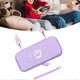 thumbnail image 4 of Cat Paw Print PU Leather Hard Carrying Case with Shoulder Strap and Hand Strap for Switch Game Console, Lavender Purple, 4 of 4