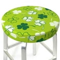 thumbnail image 3 of Bingfone13 inch Padded Round Bar Stool Cover Cushion with Elastic Fabric Round Chair Seat - St Patrick's Day7, 3 of 7