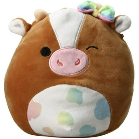 Squishmallows Official Kellytoy Plush 7.5 Inch Griella Cow w/ Rainbow Spots - Squishy Stuffed Toy Animal