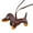 brown, variant on Unique Puppy Key Rings Adornment Sturdy PU Leather Sausage Dog Keychain Key Chain Charm for Individualized Styles