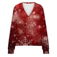 thumbnail image 5 of gakvbuo Ugly Christmas Sweater for Women Christmas Cardigans Long Sleeve Fall Oversized Open Front Button Down Knit Cardigan Sweaters V-Neck Lightweight Cardigans Knit Outerwear Jacket Tops, 5 of 5