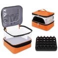 thumbnail image 1 of Bolsa organizadora de esmaltes de uñas Beloving, color naranja transparente para 30 botellas, 1 of 7