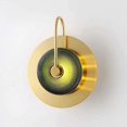 thumbnail image 1 of Glass Lampshade Led Wall Lights RustProof Seamless Welding Wall Lamp Round Wrought Iron Sconce, 1 of 5