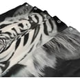 thumbnail image 3 of FREEAMG White Tiger with Green Eyes Shower Curtain Waterproof Fabric with 12 Hooks Bathroom Decorative Bath Curtain Set Polyester Fabric Machine Washable 60 x 72 Inch, 3 of 6