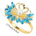 thumbnail image 6 of 's Day Gift Blue Napkin Ring 6 Piece Set, Exquisite Swan Napkin Ring with Blue Rhinestones,Tabletop Decoration, 6 of 10
