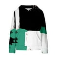 thumbnail image 7 of Mercatoo Kids' Hoodies Youth Girls Color Blocking Hooded Sweatshirt with Pocket Pullover Long Sleeve Tops Sweater, 7 of 7
