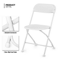 MoNiBloom 10pcs Folding Chair, Commercial Seat with Steel Frame, for