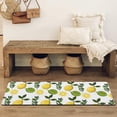 thumbnail image 4 of Yellow Lemon Fruits White Pattern Bathroom Rugs Mat,Non Slip Microfiber Bathroom Rug,Rubber Backing,Soft Bathroom Mats for Bathroom Floor,Tub and Shower,47x17in(120x43cm), 4 of 5