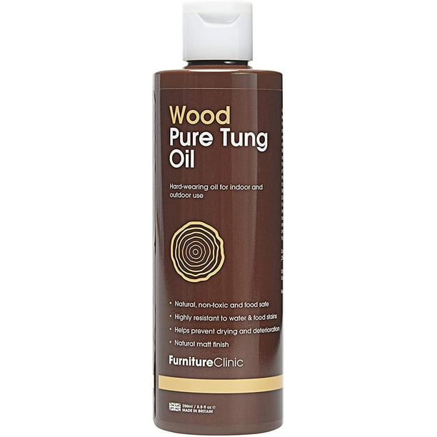 Furniture Clinic Tung Oil for Wood Pure Tung Oil, 100 Natural Finish