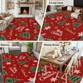 thumbnail image 5 of Large Area Rugs for Living Room Bedroom, Red Christmas 5'x8' Rug Washable Carpet Runner Indoor Outdoor, Xmas Tree Snowflake Stars Farmhouse Non Slip Floor Mats Rug for Kitchen, Bathroom, 5 of 8