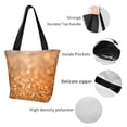 thumbnail image 4 of Bingfone Sparkling Orange And Black Women Shoulder Tote Bags Casual Bag Ladies Shopping Handbag, 4 of 7