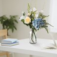 thumbnail image 1 of Taomika Artificial Flowers with Vase, Table Centerpiece, Rayon Roses for Family Room Wedding Party Decoration, 1 of 7