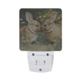 thumbnail image 2 of Cute Rabbits Kiss Valentine LED Night Light Sensor Lamp Plug-in Adjustable Brightness 2 Pack, 2 of 7