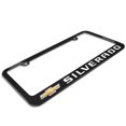 thumbnail image 2 of iPick Image for Chevrolet Silverado UV LED Printed on Black Metal License Plate Frame, Official Licensed, 2 of 6