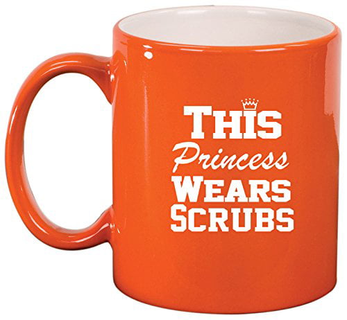 11oz Ceramic Coffee Tea Mug Glass Cup This Princess Wears Scrubs Nurse 