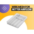 thumbnail image 6 of YBM Home Wire Mesh Silver Drawer Organizer for Silverware and Gadgets, 6 of 7
