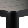 thumbnail image 3 of Plank+Beam 72" Modern Rounded Solid Wood Dining Table Set with 2 Benches, Black, 3 of 8