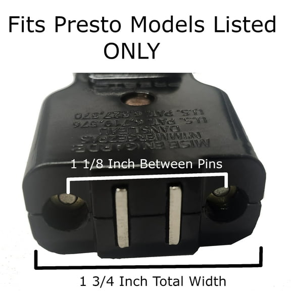 Presto 09982 Magnetic Deep Fryer Cord