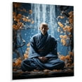 thumbnail image 2 of Designart "Blue Buddhism Meditating Monk" Buddhism Metal Wall Decor, 2 of 5