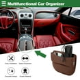 thumbnail image 2 of Unique Bargains Universal Car Seat Gap Filler Front Seat Gap Filler Car Seat Gap Organizer Car Storage Accessories for Key, Coin, Card, Phone, Leather, Brown, 2 of 6