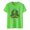 thumbnail image 4 of TSADFHJI T-Shirts pour Femmes Coupe Ample Plus Mode Décontractée Imprimée Col Rond Manches Courtes Chandail TG Vert, 4 of 4