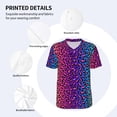 thumbnail image 4 of Daiia Leopard Neon Rainbow Gradient Mens Baseball Jersey Button Down Shirts Short Sleeve Sports Uniforms-XX-Large, 4 of 9