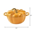 thumbnail image 4 of The Pioneer Woman 3.5-Quart Pumpkin Enameled Cast Iron Dutch Oven, Ochre, 4 of 15