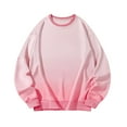 thumbnail image 2 of Miluxas Men's Gradient Color Long Sleeve Sweatshirt, Solid to Vibrant Transition, Casual Streetwear for Fall & Daily Wear Pink, 2 of 3