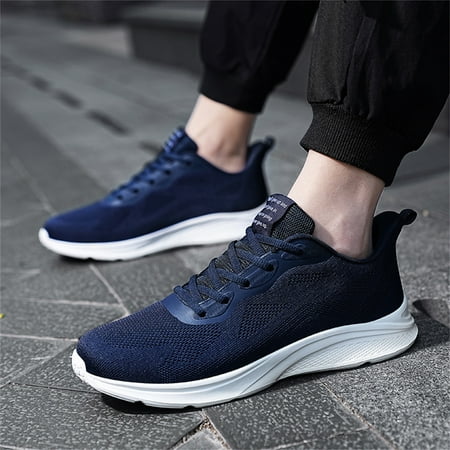 

LEEy-world Mens Shoes Men s Classic Fashion Sneakers Casual Dress Sneakers Breathable Walking Shoes Blue