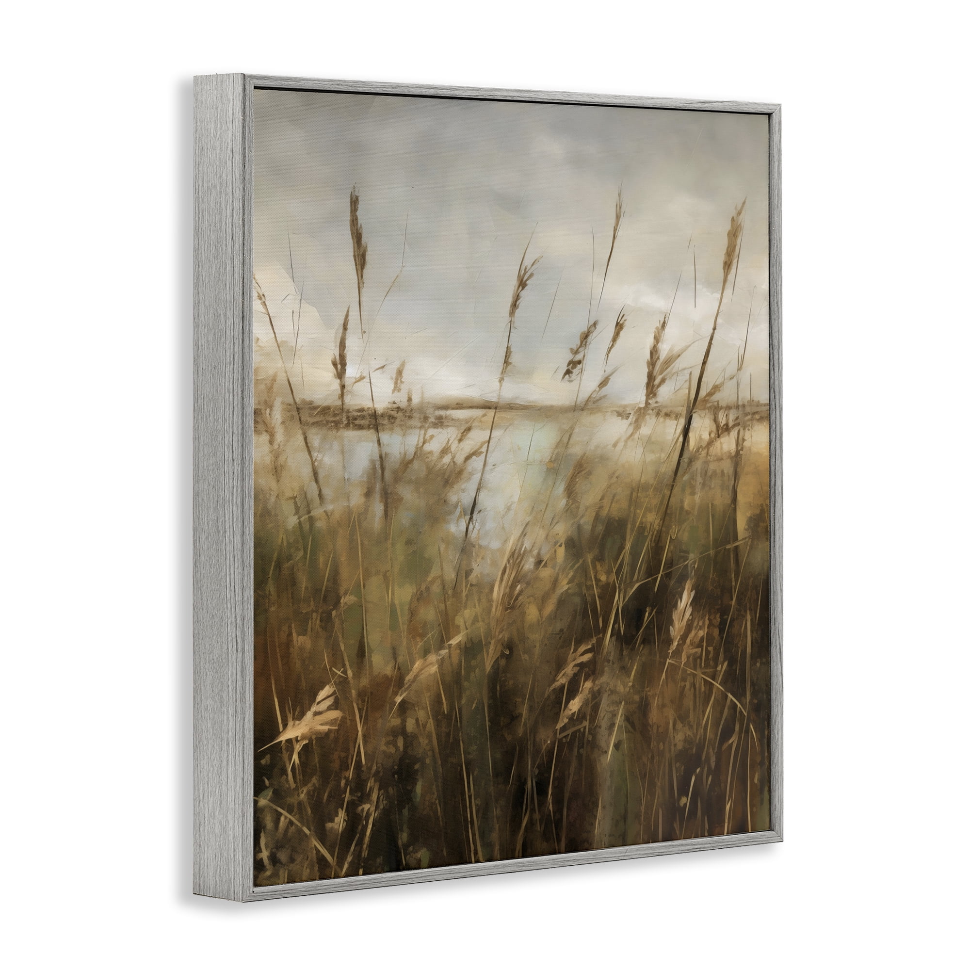 Stupell Industries Tall Grass Beside Quiet Lake Gray Framed Giclee Art, design by Creative Studio