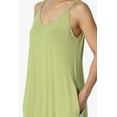 thumbnail image 5 of TheMogan Women's Casual V-Neck Draped Jersey Cami Long Maxi Dress W Pocket Summer Beach Sage 2X, 5 of 6