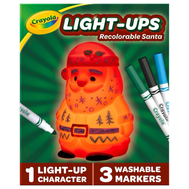 Light Up Toy Crayola ilumina a Papá Noel con rotuladores lavables