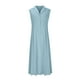 thumbnail image 4 of Vestido informal para mujer: largo con botones, cuello elegante, cómodo para el verano, lavable a máquina, 4 of 5