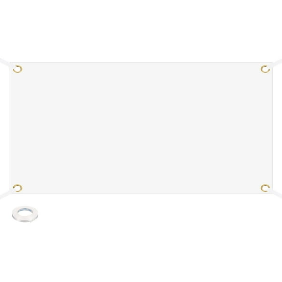 Uxcell Large White Blank Banner and Signs 2 x 4 Feet, 1 Set Sublimation Banners