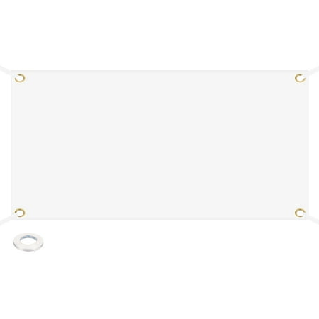 Uxcell Large White Blank Banner and Signs 2 x 4 Feet, 1 Set Sublimation Banners