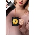 thumbnail image 2 of Cryptocurrency Bitcoin Gold Coin, Miner, Black 15oz Ceramic Mug, 2 of 5