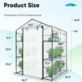 thumbnail image 2 of Quictent Mini Greenhouse 56"x56"x77" Walk-in Greenhouse, Transparent PVC Cover, 12 Shelves, 2 of 8
