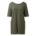 thumbnail image 4 of Women Summer Oversized T-Shirt Tee Rompers Casual Short Sleeve Overall Athletic Workout Jumpsuit Trendy Outfits, 4 of 6