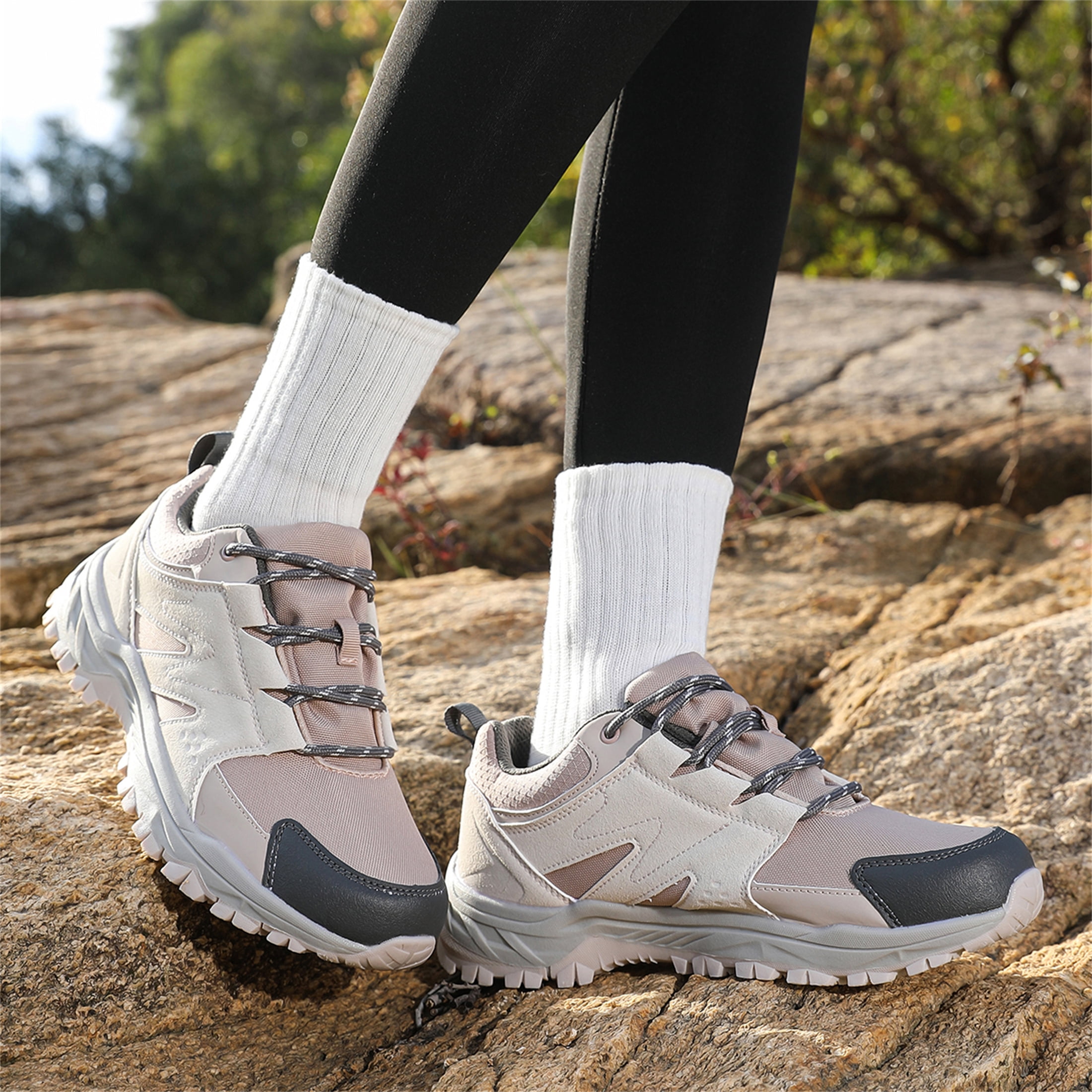 YOURDIARY Womens Mens Hiking Shoes Comfortable Breathable Lightweight Outdoor Sneakers